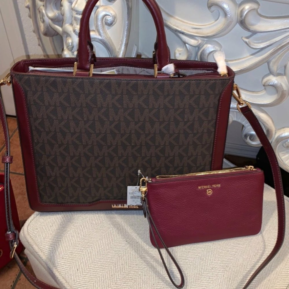 Looking for this Michael kors jessie merlot tote